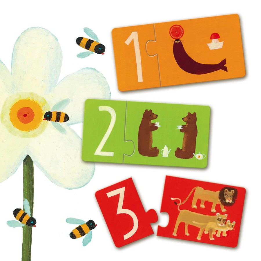 Puzzle łączenie liczb i liter / Djeco