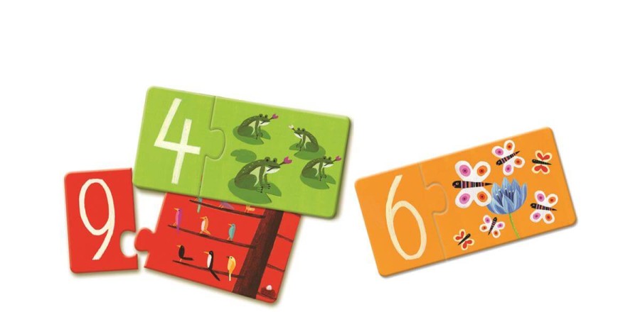Puzzle łączenie liczb i liter / Djeco