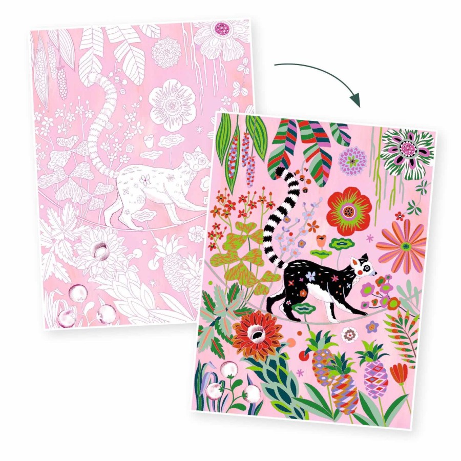 Obrazy do kolorowania w teczce - DŻUNGLA / Djeco