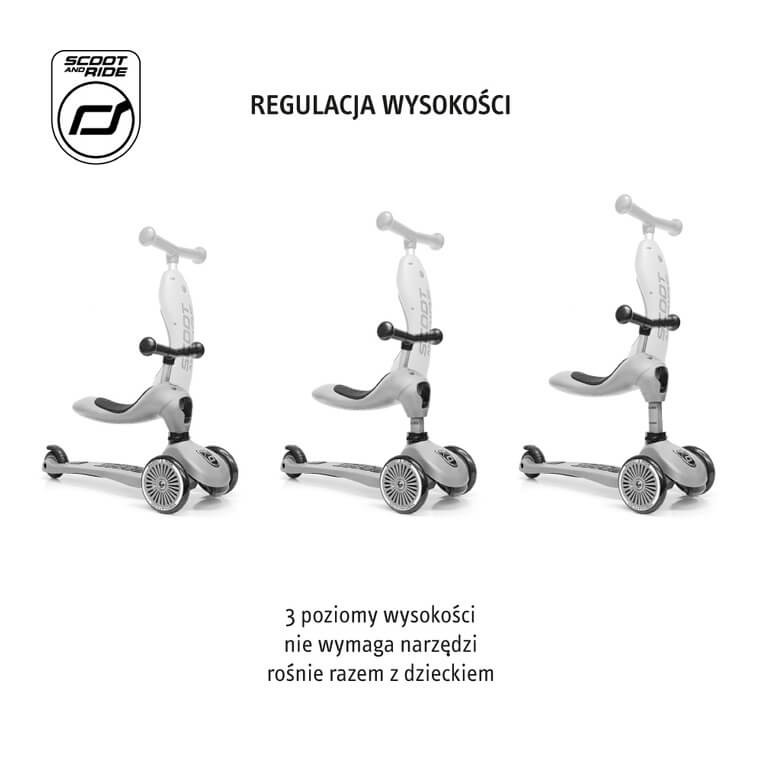 Highwaykick 1 Lifestyle 2w1 Jeździk i hulajnoga z zamykanym schowkiem 1-5 lat Wildcat / Scootandride