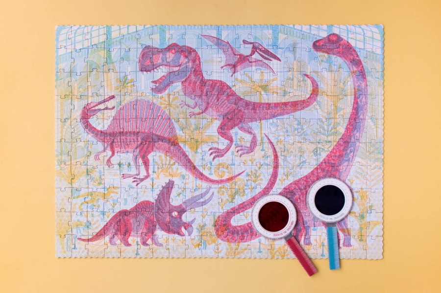 Puzzle z grą obserwacyjną Odkryj Dinozaury / Londji