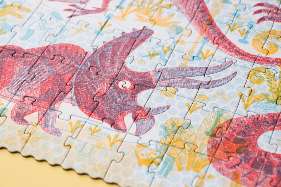 Puzzle z grą obserwacyjną Odkryj Dinozaury / Londji