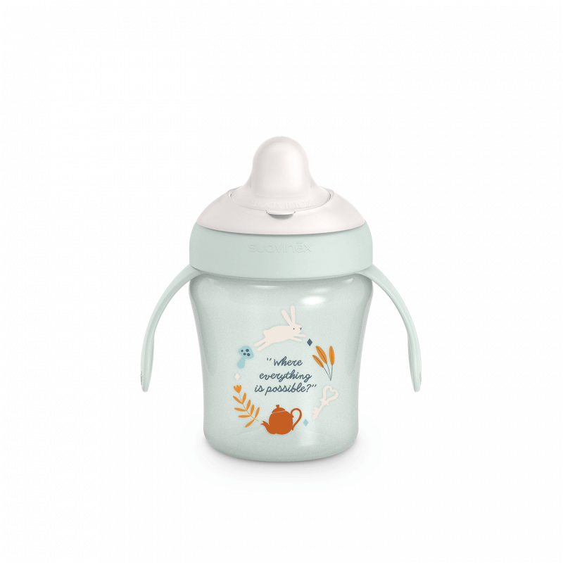 Kubek niekapek do nauki picia Wonderland 200 ml - miętowy / Suavinex