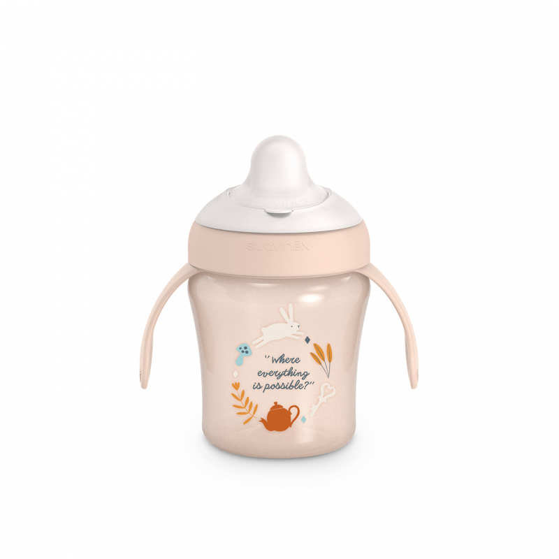 Kubek niekapek do nauki picia Wonderland 200 ml - różowy / Suavinex