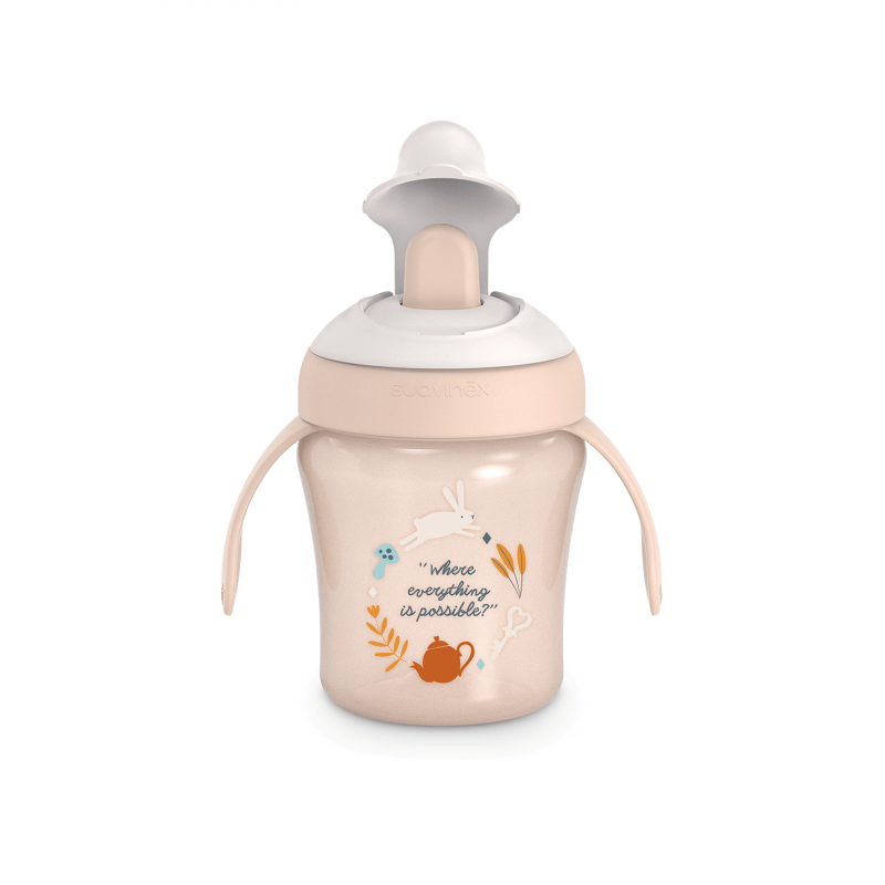 Kubek niekapek do nauki picia Wonderland 200 ml - różowy / Suavinex
