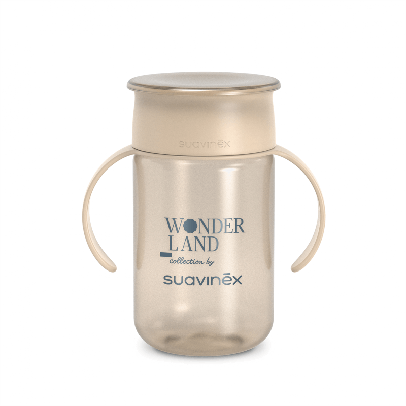 Kubek treningowy 360° Wonderland 340 ml - beżowy / Suavinex