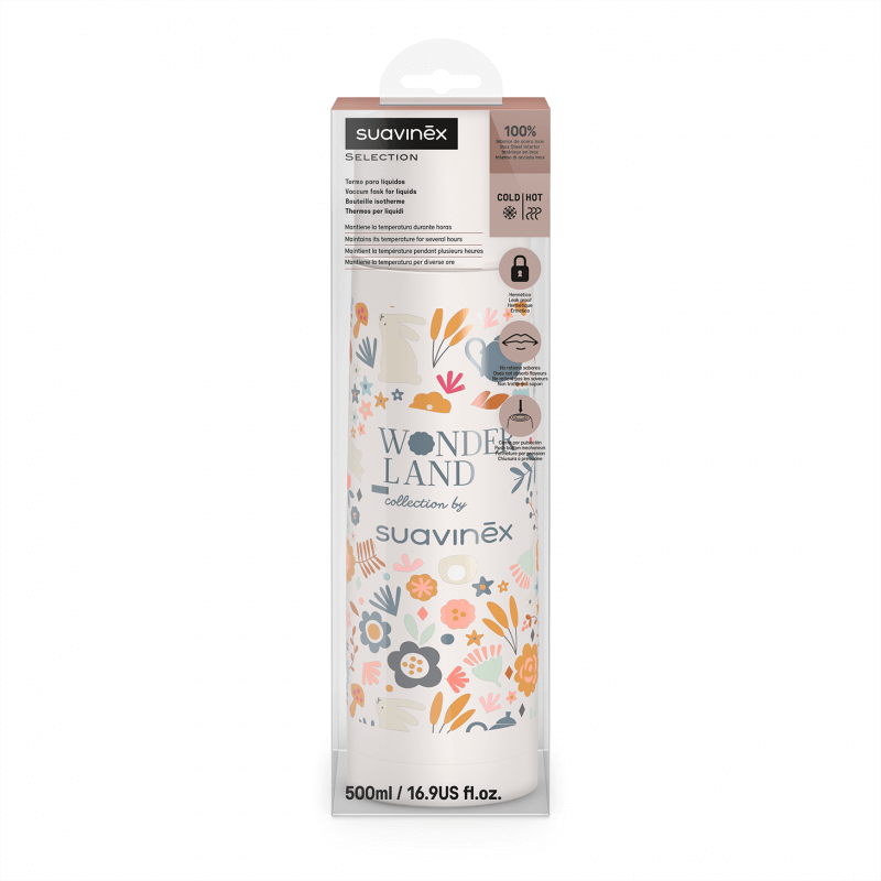 Termos 500 ml Wonderland - beżowy liberty / Suavinex