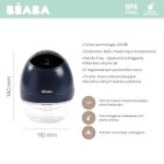 Laktator elektryczny bezprzewodowy muszlowy Hands-Free 180 ml Night Blue / Beaba