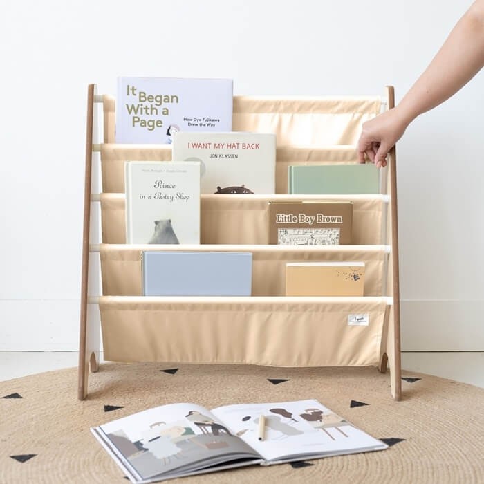 Stojak na Książki Recycled Solid Beige / 3 Sprouts
