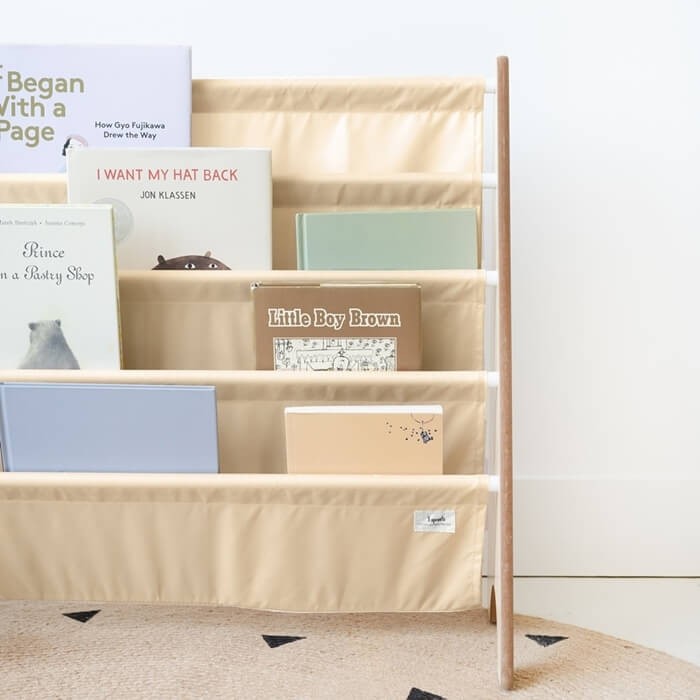 Stojak na Książki Recycled Solid Beige / 3 Sprouts