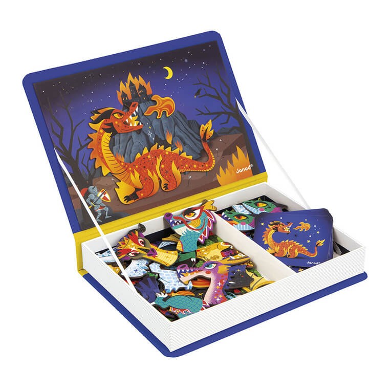 Magnetyczna układanka Smoki Magnetibook  / Janod