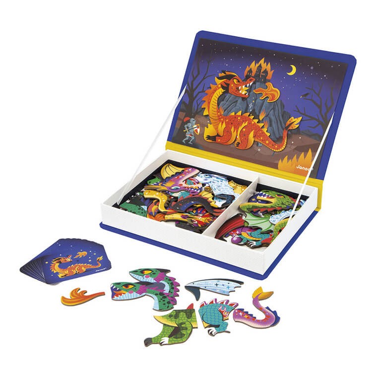 Magnetyczna układanka Smoki Magnetibook  / Janod