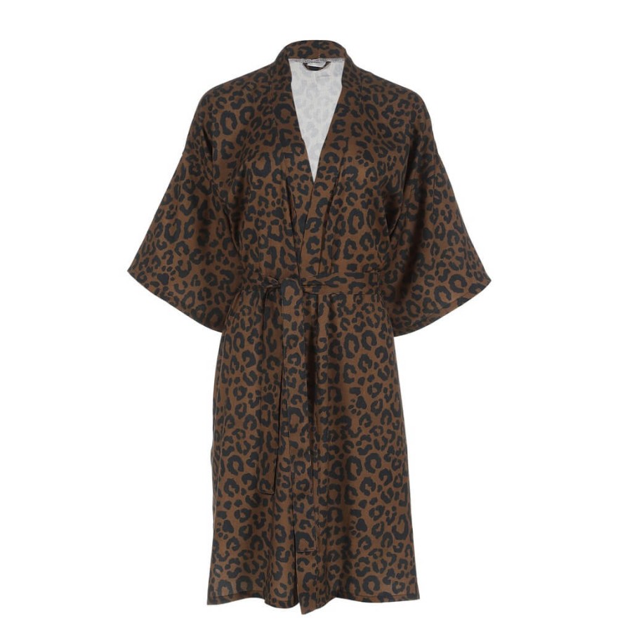 Kimono Bambusowe - LEOPARD CHOCO by Magdalena Lamparska / La Millou
