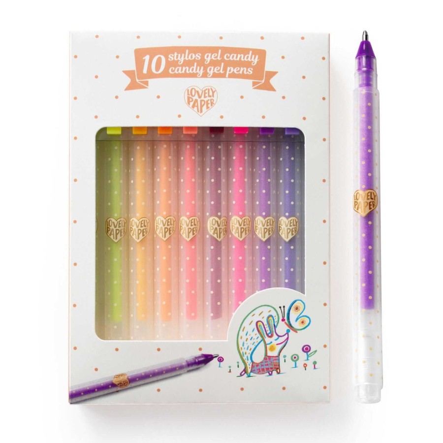 Zestaw 10 długopisów żelowych CANDY / Djeco