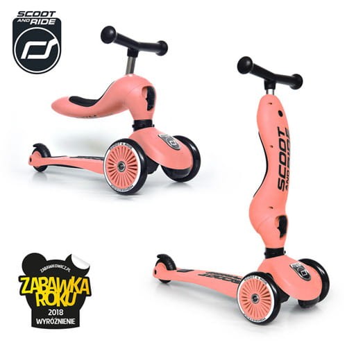 Highwaykick 1 2w1 Jeździk i hulajnoga 1-5 lat Peach kolekcja Icecream 2020 / Scootandride