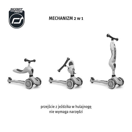 Highwaykick 1 2w1 Jeździk i hulajnoga 1-5 lat Peach kolekcja Icecream 2020 / Scootandride