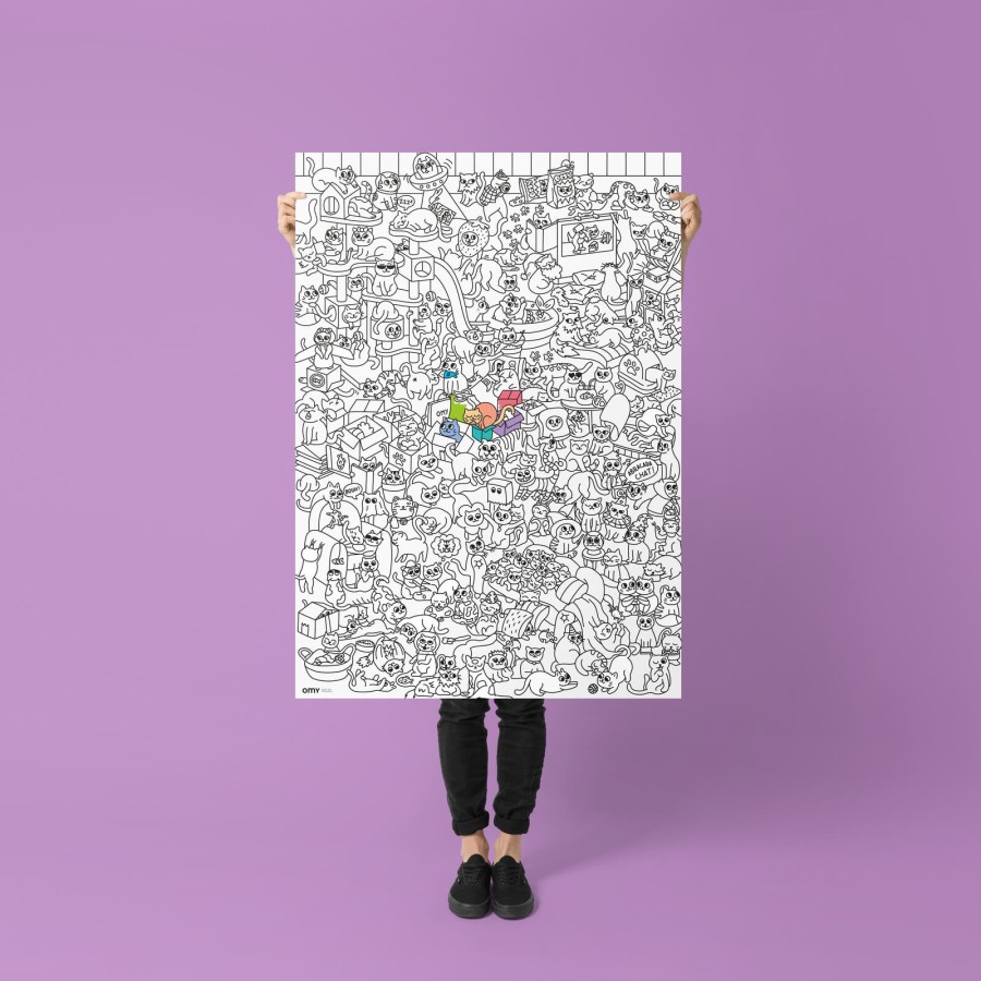 Gigantyczna kolorowanka 100x70cm - Kitty / OMY