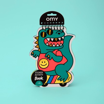 Zeszyt kreatywny z naklejkami - Dino / OMY