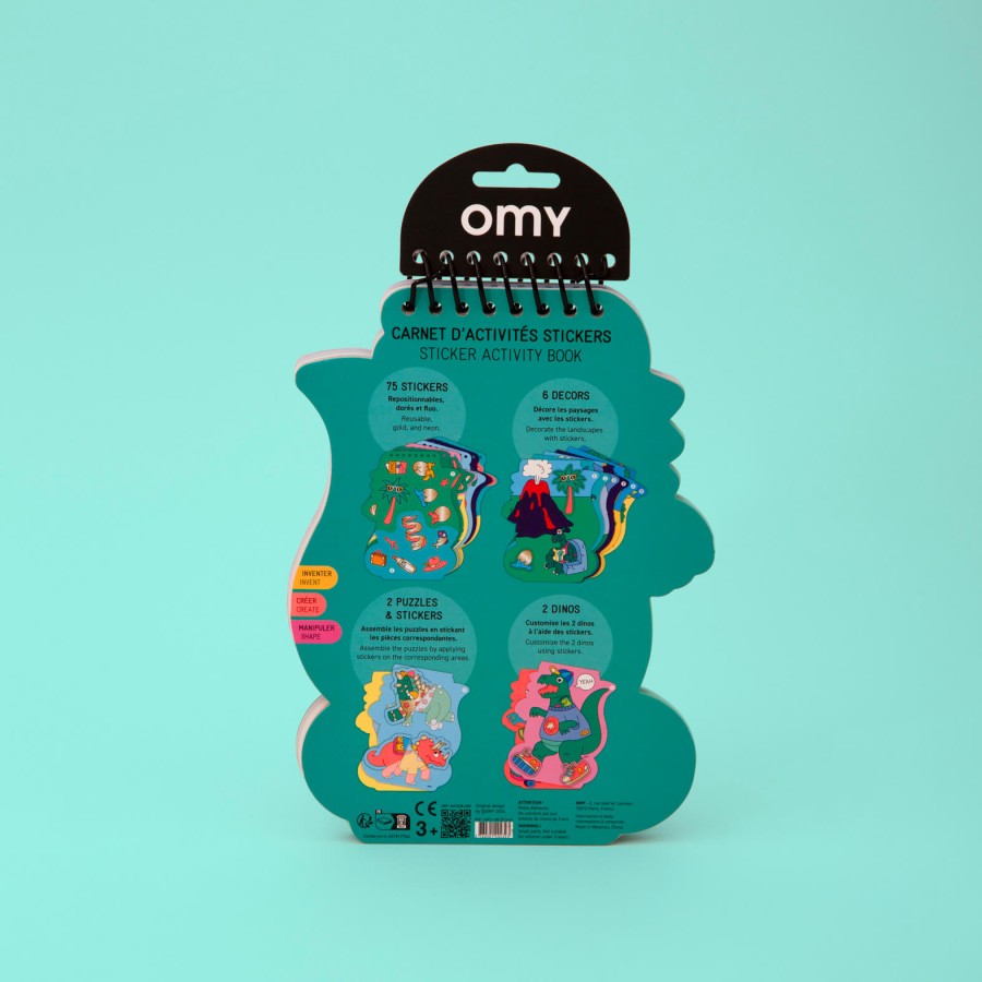 Zeszyt kreatywny z naklejkami - Dino / OMY