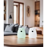 Zestaw 2 lampek Mini Miś w kolorze Biały i Arktyczna Zieleń / Rabbit&Friends