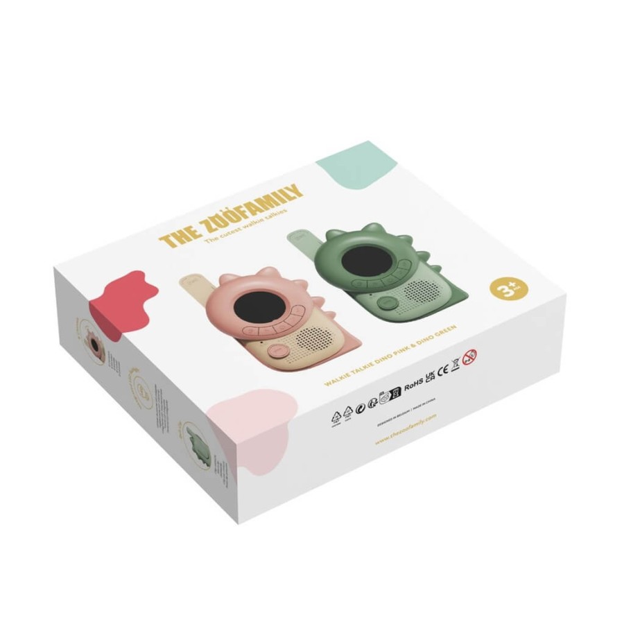 Krótkofalówki dla dzieci Zoo Walkie Talkie - Dino Green, Dino Pink / The Zoofamily