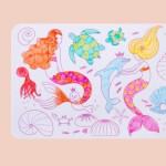 Mini zestaw do kolorowania z silikonową matą - Mermaid / Super Petit