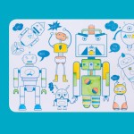 Mini zestaw do kolorowania z silikonową matą - Robot / Super Petit