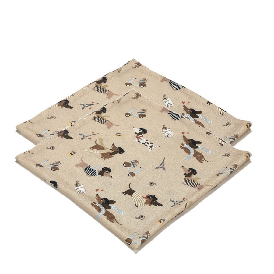 2-pak pieluszek 100% Bamboo Muślin - PIERRE THE DOG / La Millou