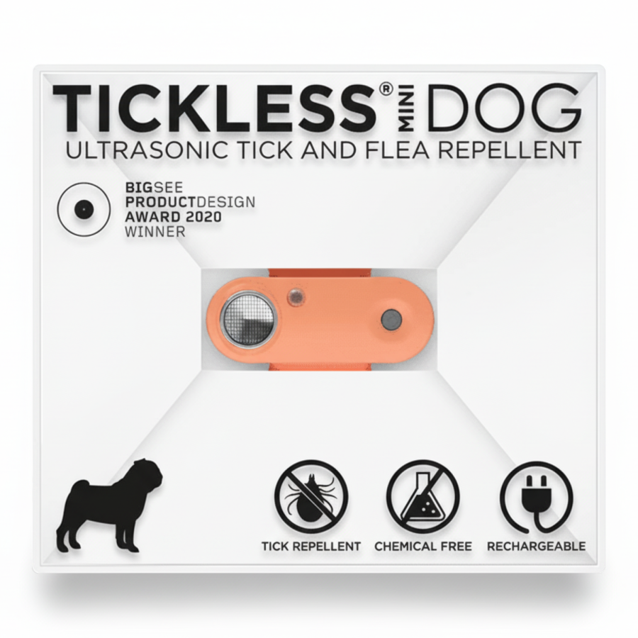 Ultradźwiękowe urządzenie chroniące przed kleszczami TICKLESS® Pet Mini Hot Peach / Tickless