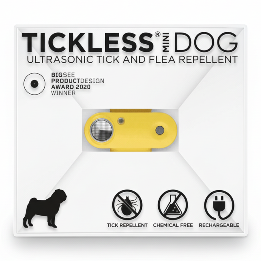 Ultradźwiękowe urządzenie chroniące przed kleszczami TICKLESS® Pet Mini Marigold / Tickless