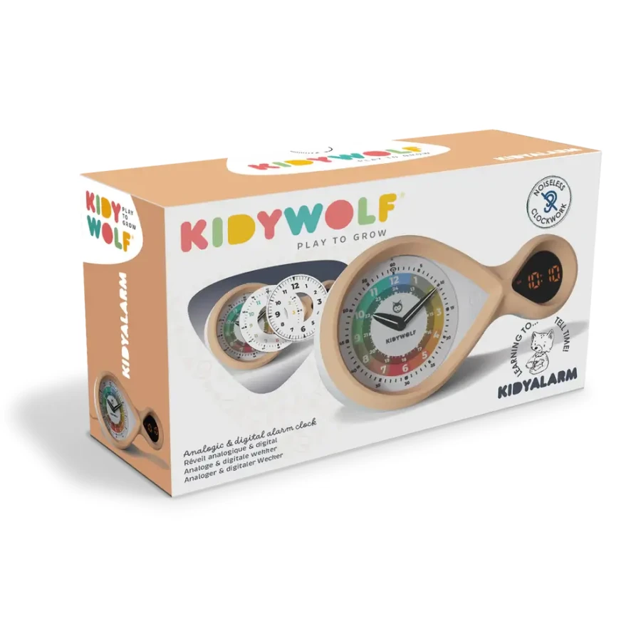Budzik edukacyjny KIDYALARM - melonowy / Kidywolf