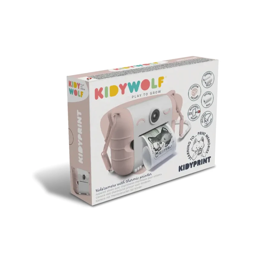 Aparat fotograficzny z funkcją drukowania KIDYPRINT - różowy / Kidywolf