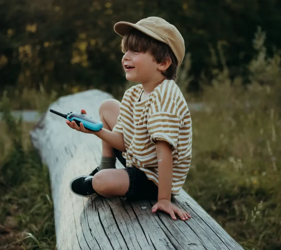 Zestaw krótkofalówek Walkie Talkie KIDYTALK - niebiesko-czerwone / Kidywolf