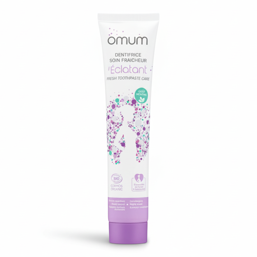 Naturalna pasta do wrażliwych zębów i dziąseł, bez fluoru, dla kobiet w ciąży i karmiących, Cosmebio, 75 ml / Omum