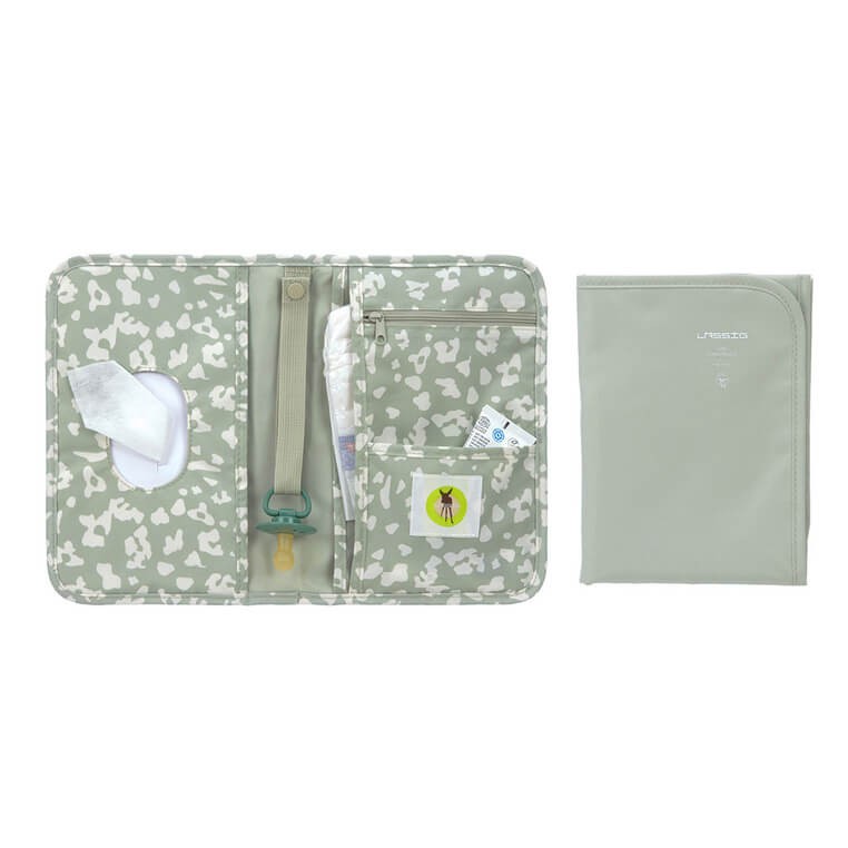 Przewijak podróżny z etui na akcesoria Leo light khaki / Lassig