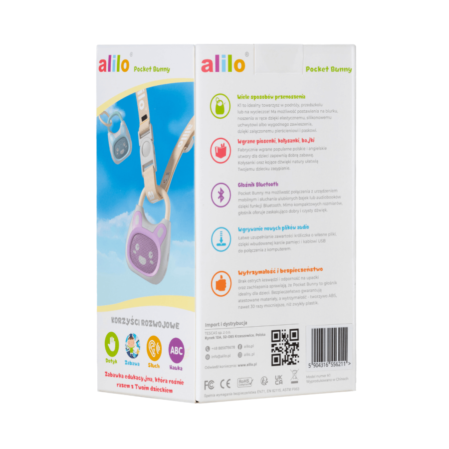 Pocket Bunny K1 - fioletowy + wanilia / Alilo