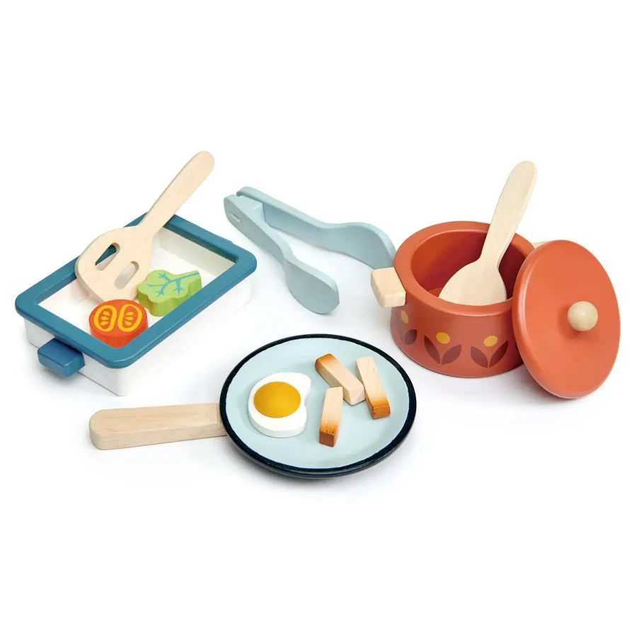 Zestaw drewnianych naczyń / Tender Leaf Toys
