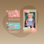 Lalka dziewczynka Europejka z implantem śliwkowym My Friends & Me, 38cm / Miniland Doll