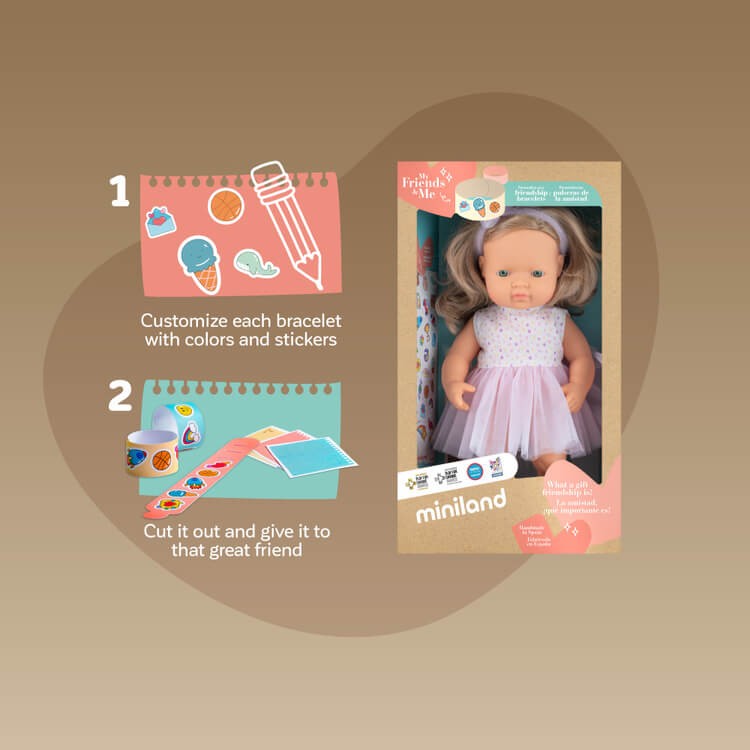 Lalka dziewczynka Europejka Ciemny Blond My Friends & Me, 38cm / Miniland Doll