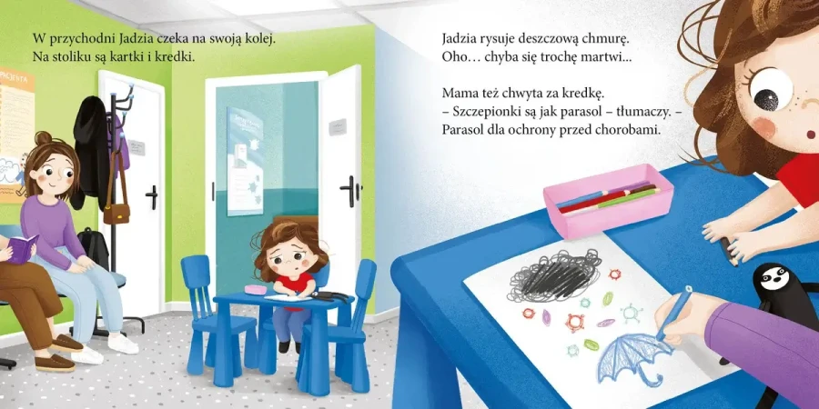 Jadzia Pętelka idzie na szczepienie / Wydawnictwo Zielona Sowa