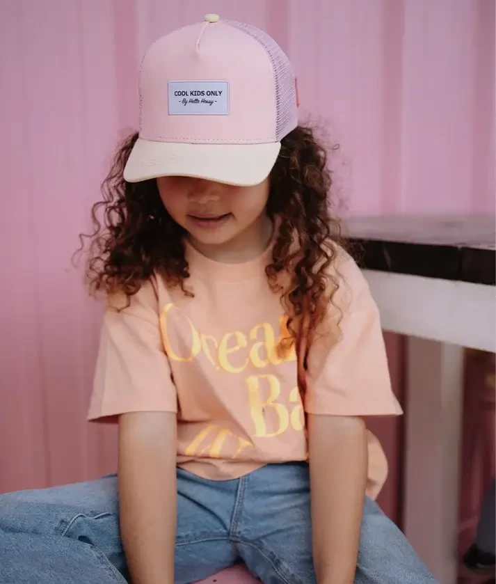 Czapka z daszkiem Mini Powder Pink / Hello Hossy
