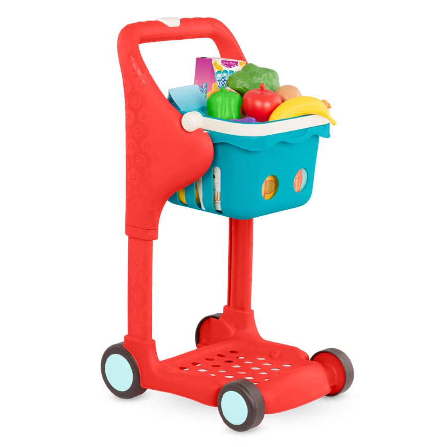 Muzyczny wózek zakupowy - światło i dźwięk - wersja czerwona / B.Toys