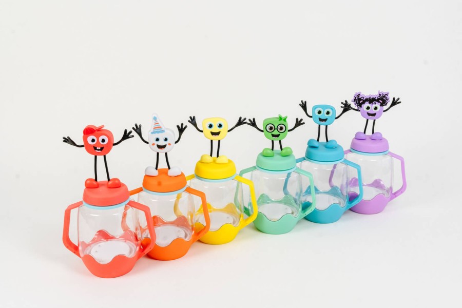 Słoik sensoryczny do napełnienia wodą - żółty / Glo Pals