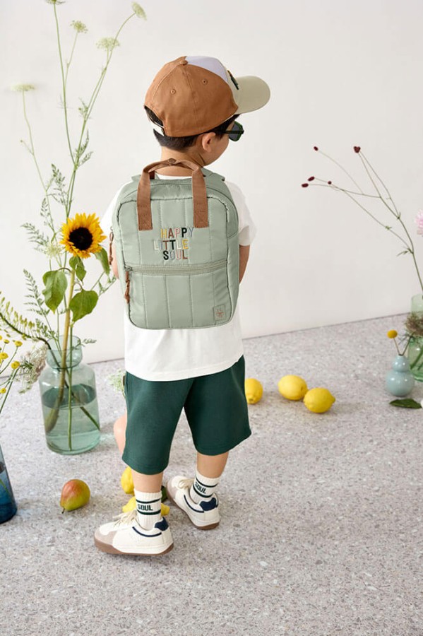 Plecak mini kwadratowy Little Gang Light khaki / Lassig