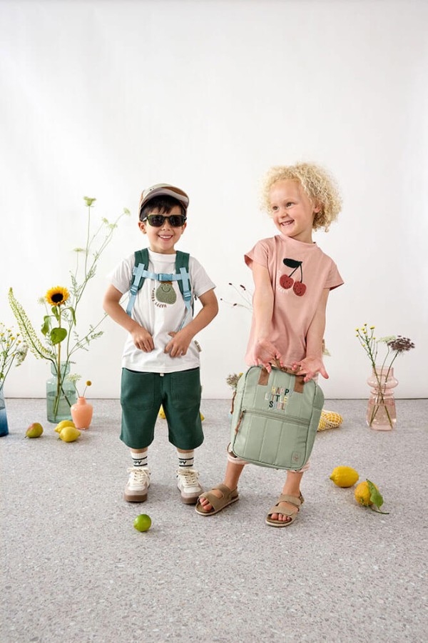 Plecak mini kwadratowy Little Gang Light khaki / Lassig