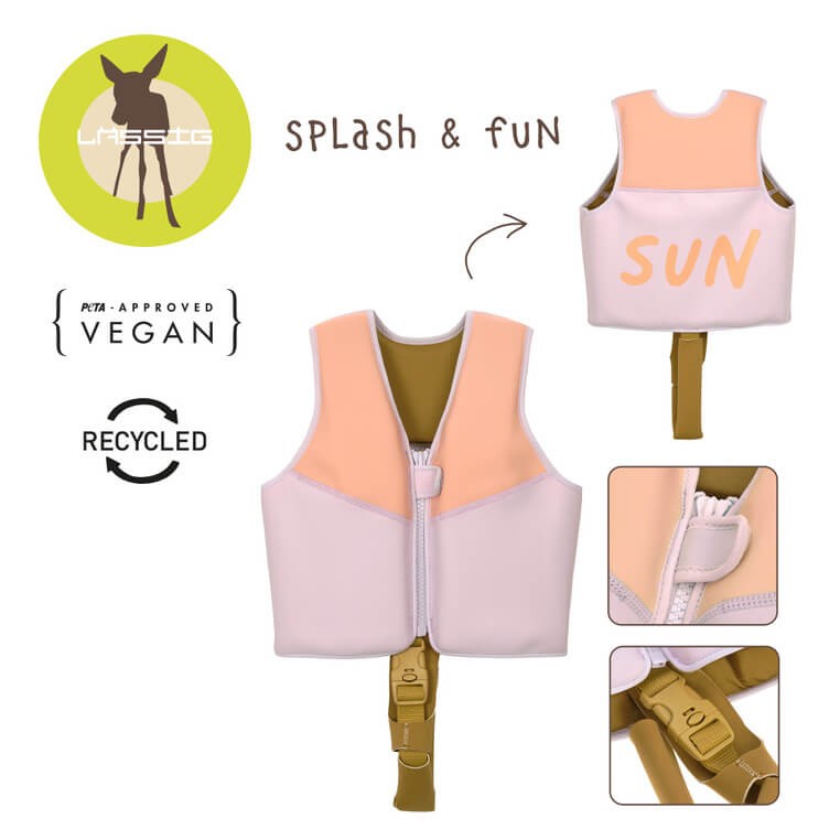 Kamizelka do pływania asekuracyjna dla dzieci Splash & Fun lavender apricot / Lassig