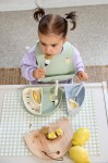 Zestaw sztućców ze stali nierdzewnej z silikonową rączką 3 el. Happy Fruits Lemon / Lassig