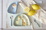 Zestaw sztućców ze stali nierdzewnej z silikonową rączką 3 el. Happy Fruits Lemon / Lassig