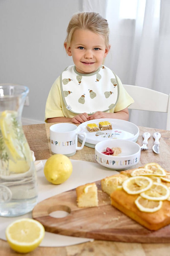 Zestaw śliniaków bawełnianych 5szt. 3m+ Happy Fruits Lemon / Lassig