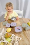 Pojemnik na przekąski snackbox ze stali nierdzewnej 3 szt. Happy Fruits Cherry / Lassig